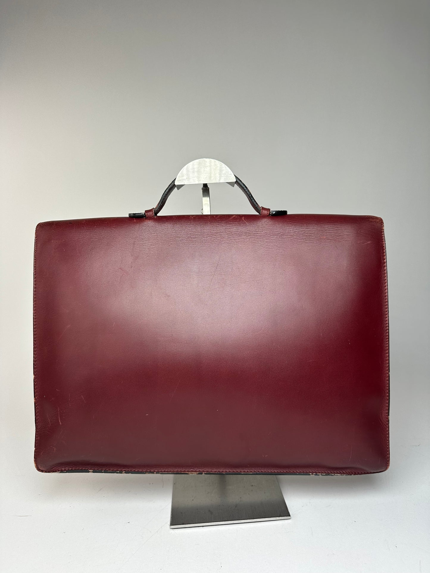 Vintage Cartier Burgundy Leather Satchel