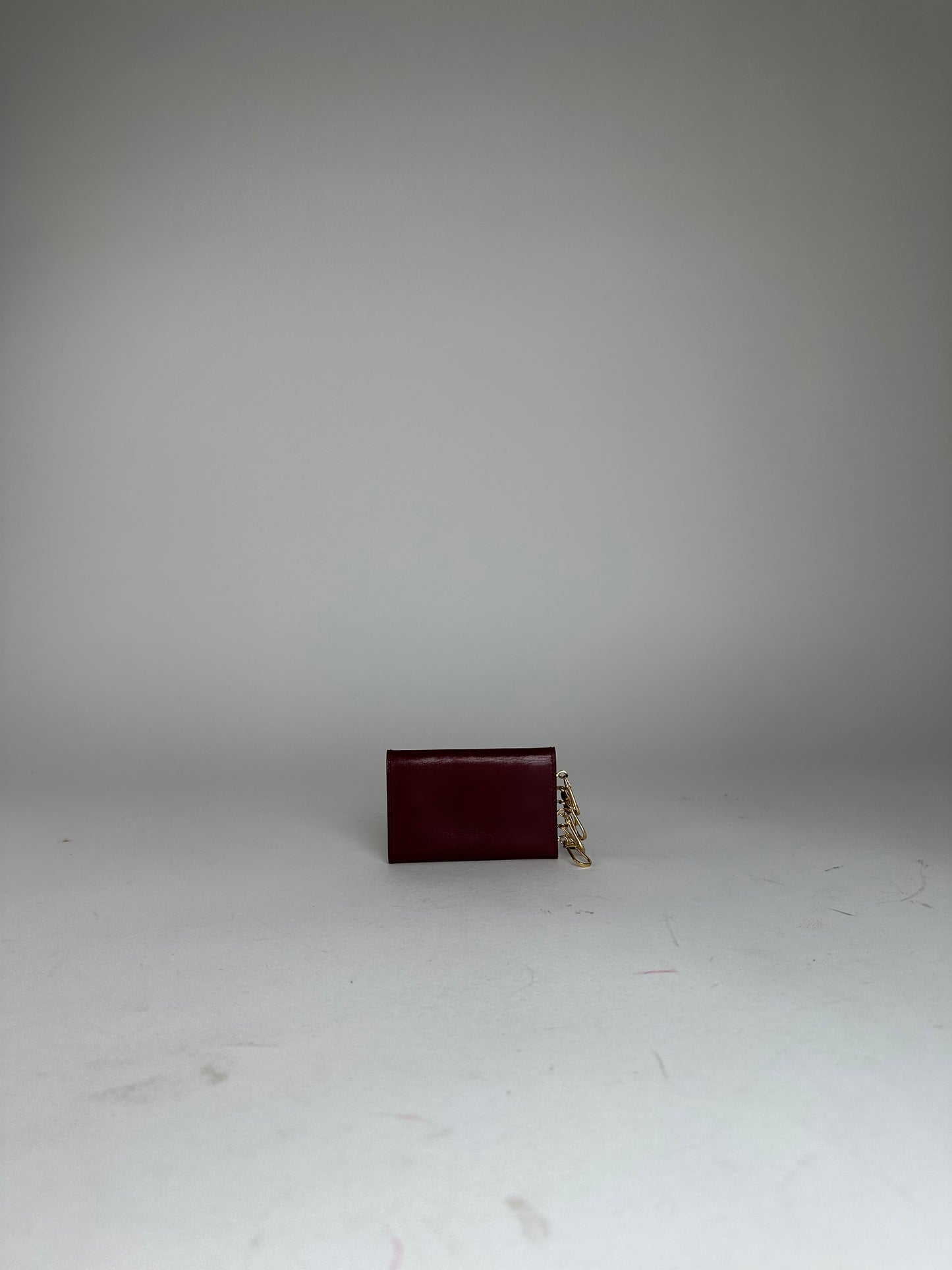 Vintage Celine Paris Leather 6-Key Holder Burgundy