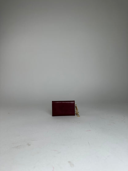 Vintage Celine Paris Leather 6-Key Holder Burgundy