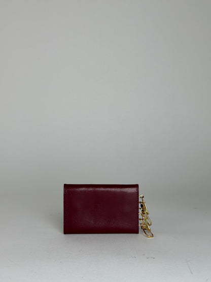 Vintage Celine Paris Leather 6-Key Holder Burgundy
