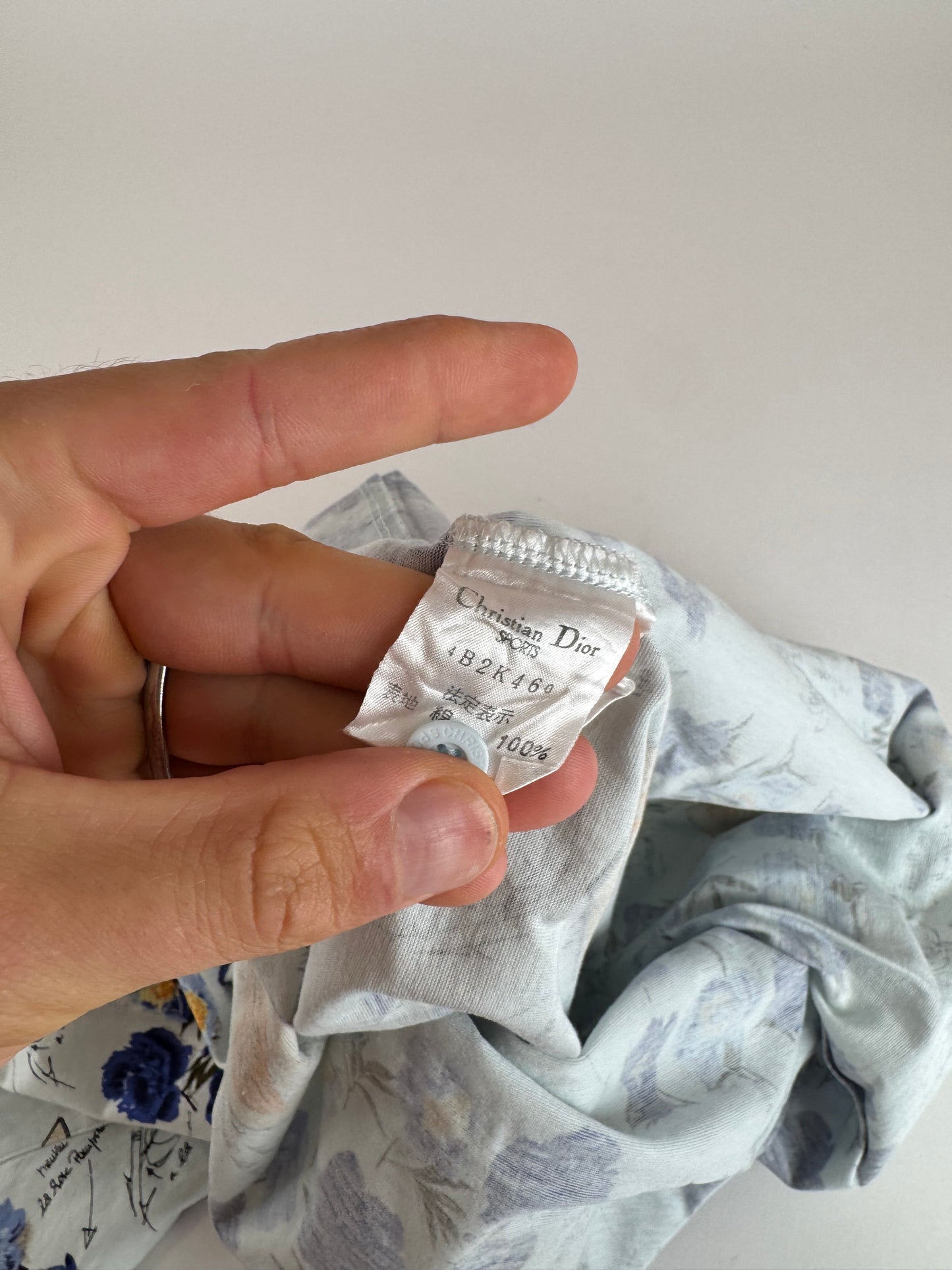 Vintage Dior Poloshirt Blue White L