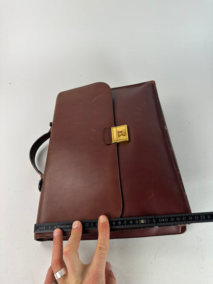 Vintage Cartier Burgundy Leather Satchel
