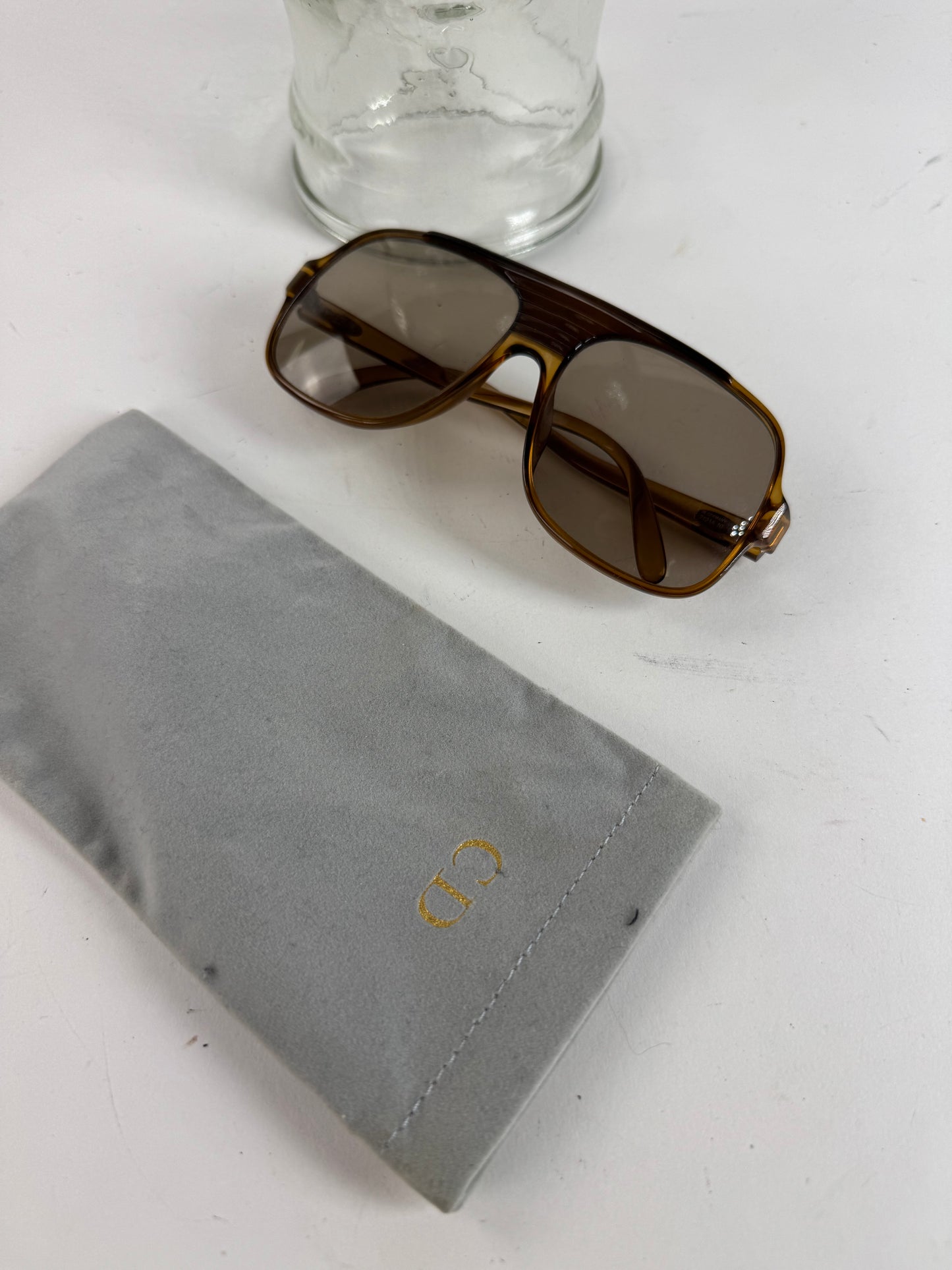 Vintage Dior Aviator Sunglasses brown