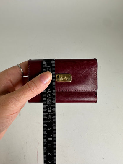 Vintage Celine Paris Leather 6-Key Holder Burgundy
