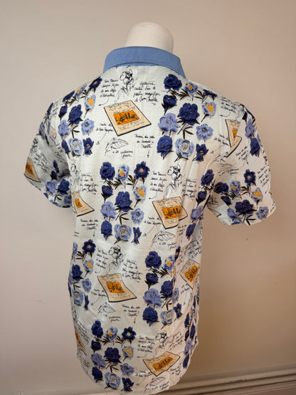 Vintage Dior Poloshirt Blue White L