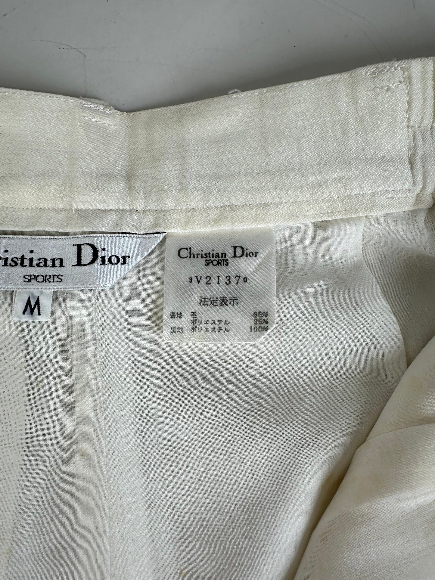 Vintage Dior Tailored Pants Off-White M
