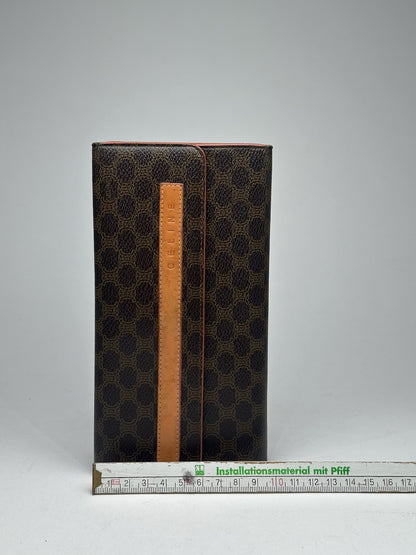 Vintage Celine Triomphe Leather Monogram Wallet Brown