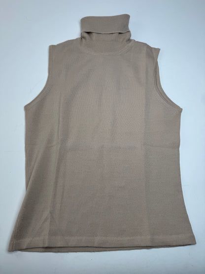 Vintage Gianni Versace Turtle Neck Wool Top beige Brown M