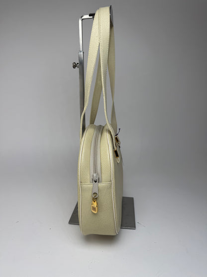 Sac vintage Givenchy en cuir embossé serpent beige