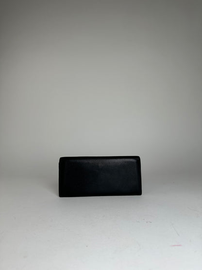Vintage Loewe Madrid Grained Leather Long Wallet Black