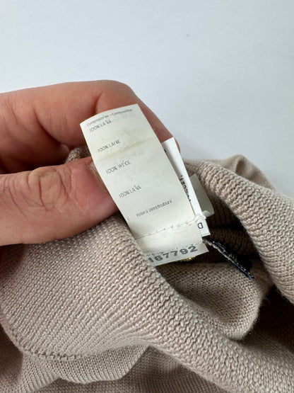Vintage Gianni Versace Turtle Neck Wool Top beige Brown M