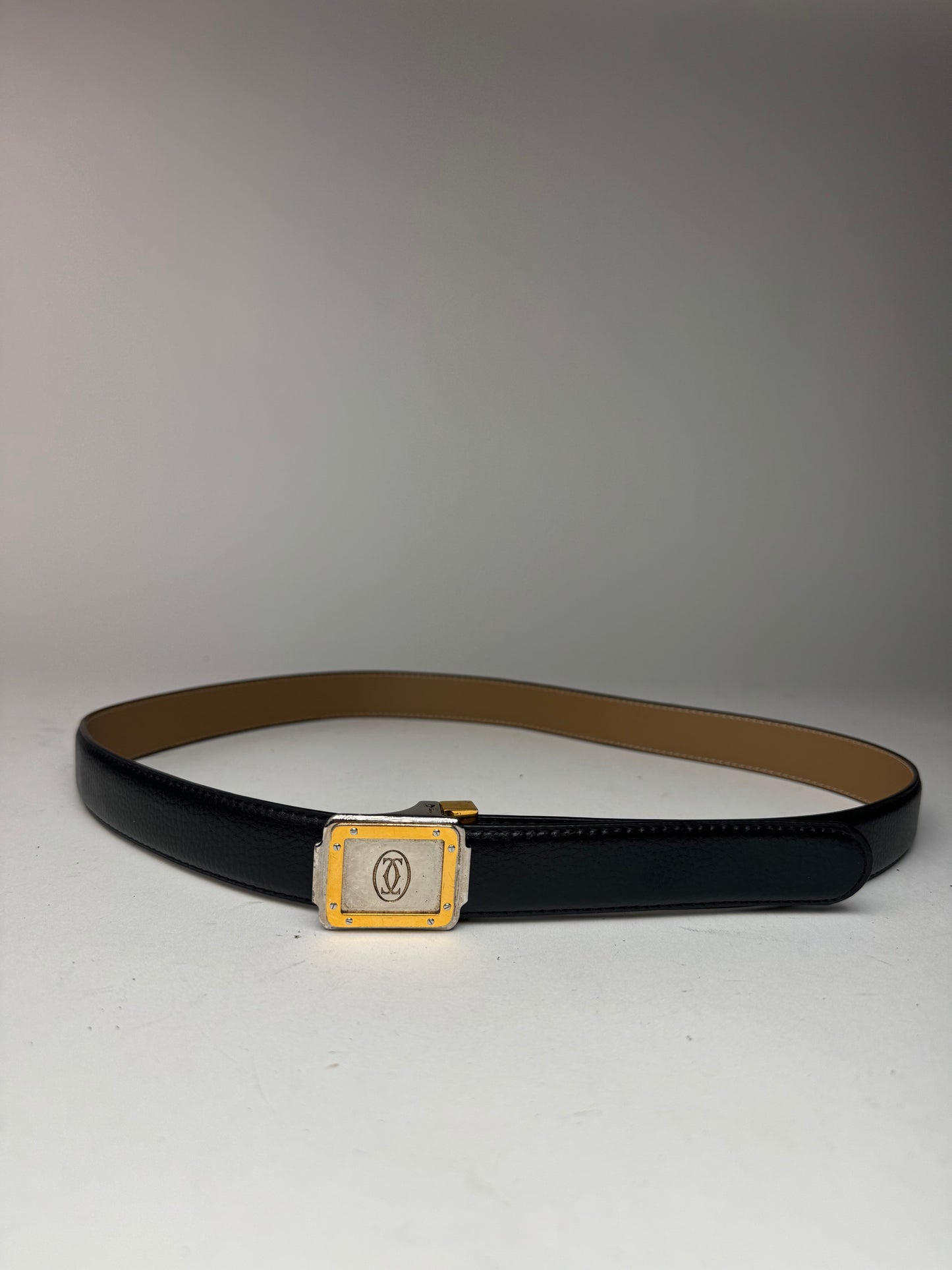 Vintage Cartier Leather Belt black