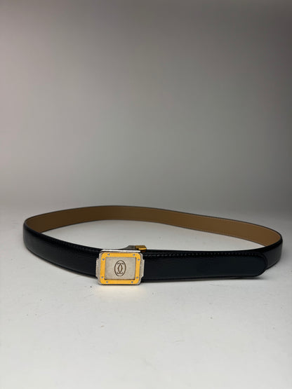 Vintage Cartier Leather Belt black