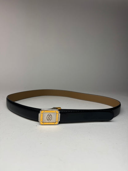Vintage Cartier Leather Belt black