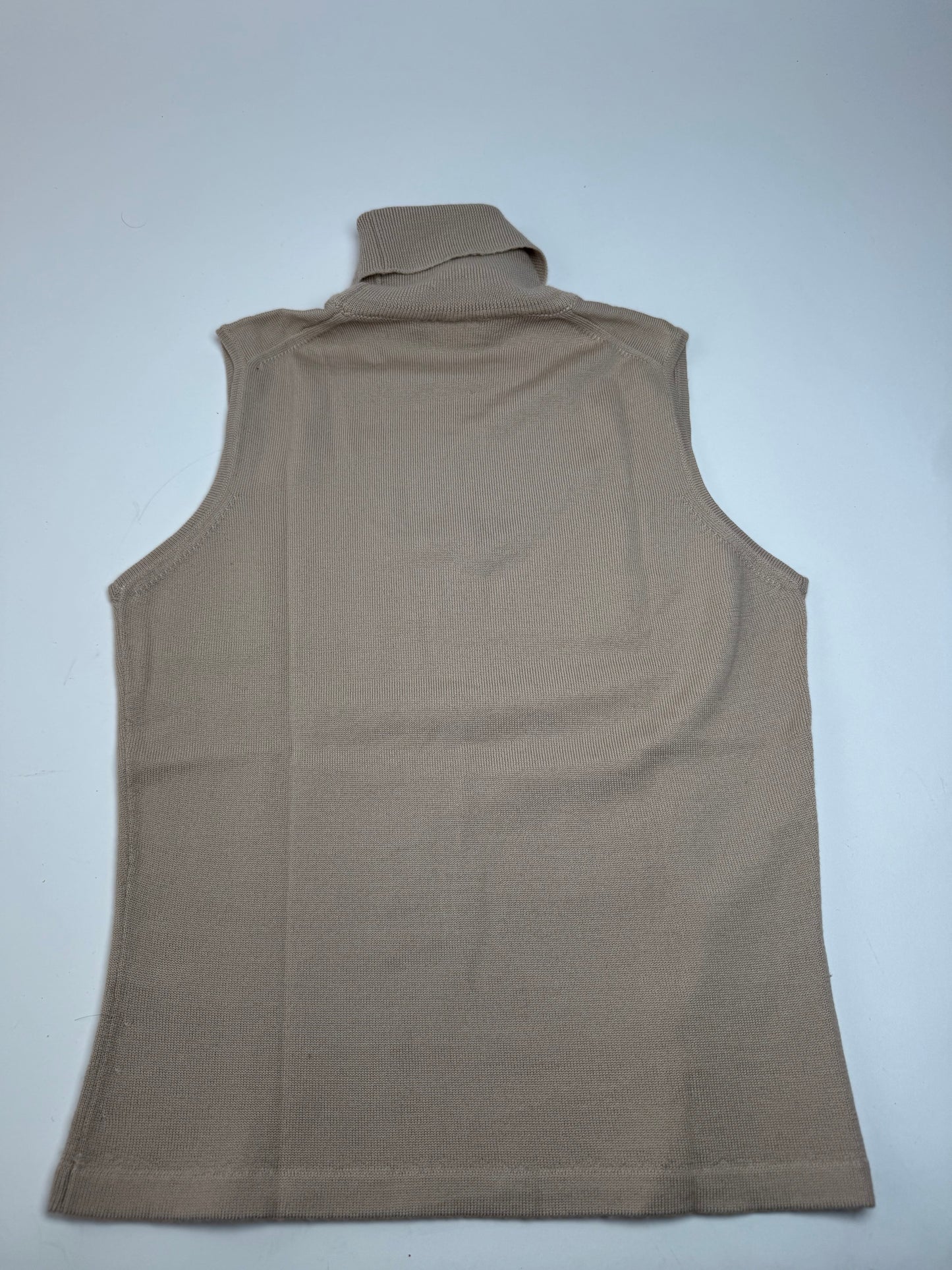 Vintage Gianni Versace Turtle Neck Wool Top beige Brown M