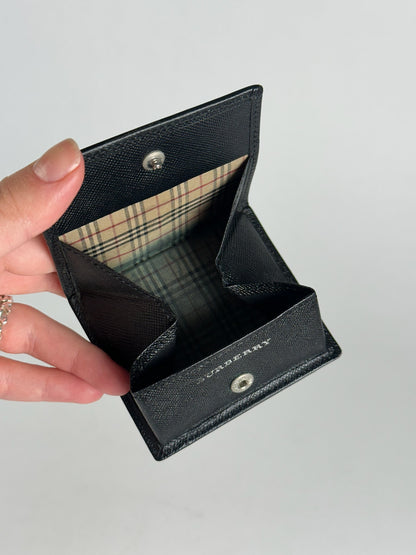 Vintage Burberry Leather Purse black