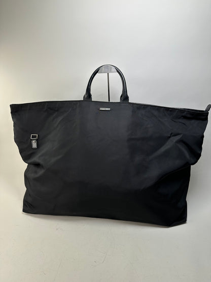 Vintage Gucci Nylon Tote Bag Black Silver
