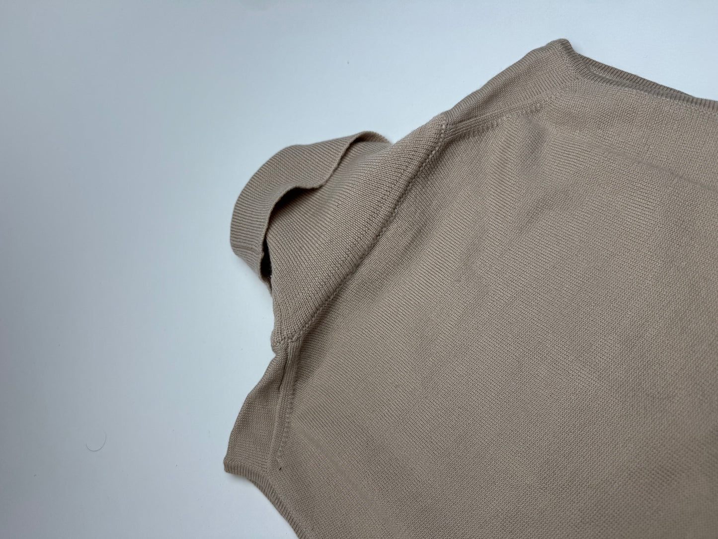 Vintage Gianni Versace Turtle Neck Wool Top beige Brown M