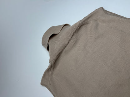 Vintage Gianni Versace Turtle Neck Wool Top beige Brown M