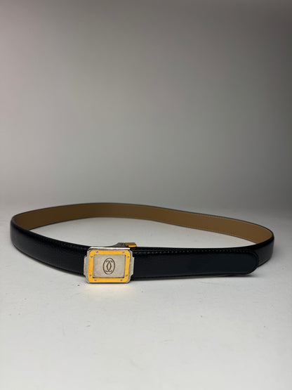 Vintage Cartier Leather Belt black
