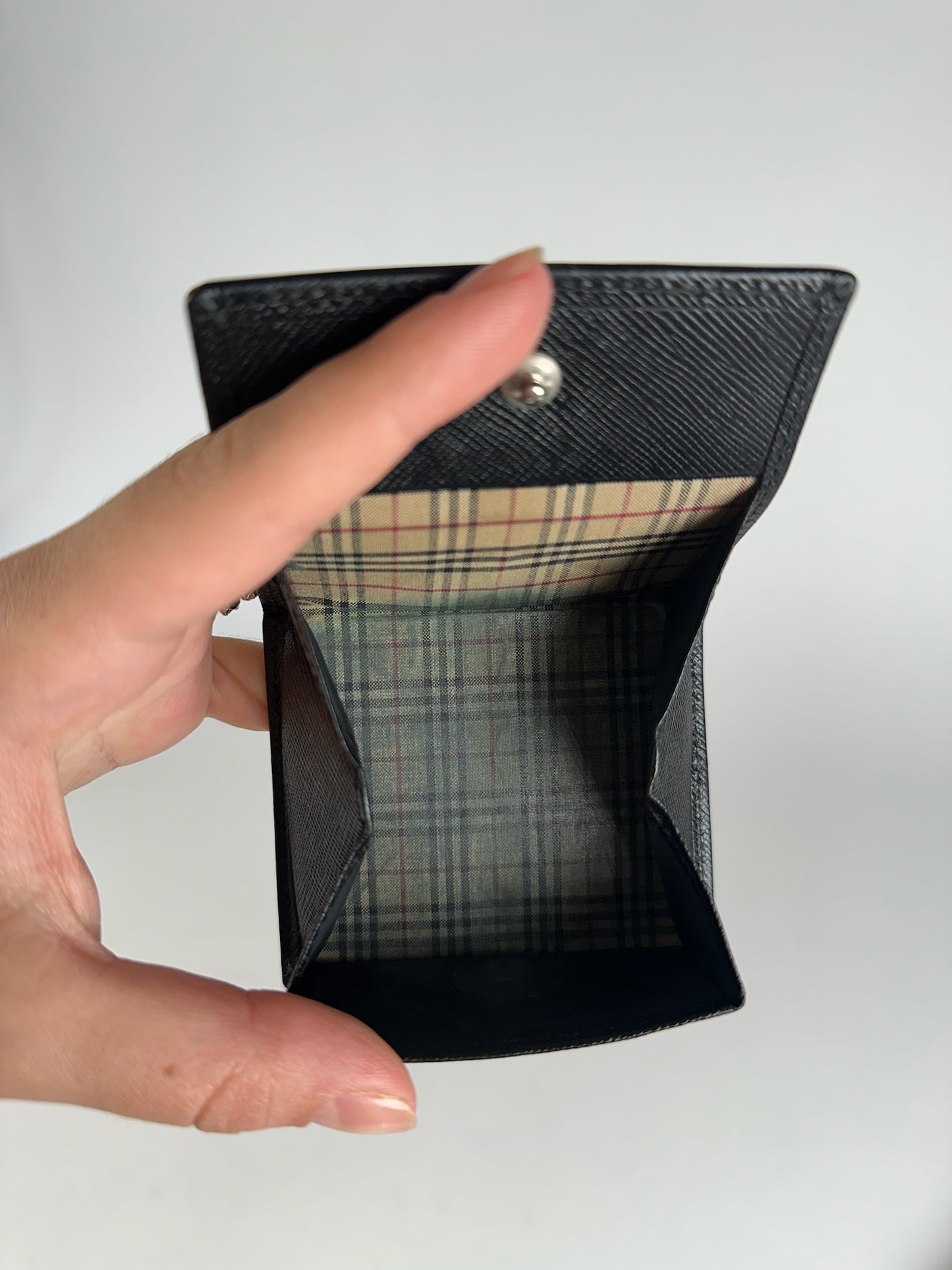 Vintage Burberry Leather Purse black