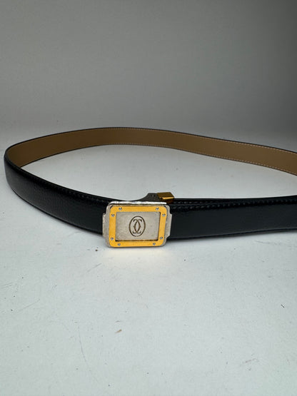 Vintage Cartier Leather Belt black