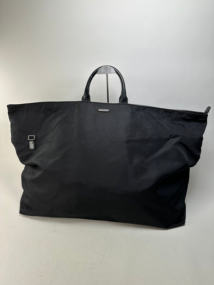 Vintage Gucci Nylon Tote Bag Black Silver
