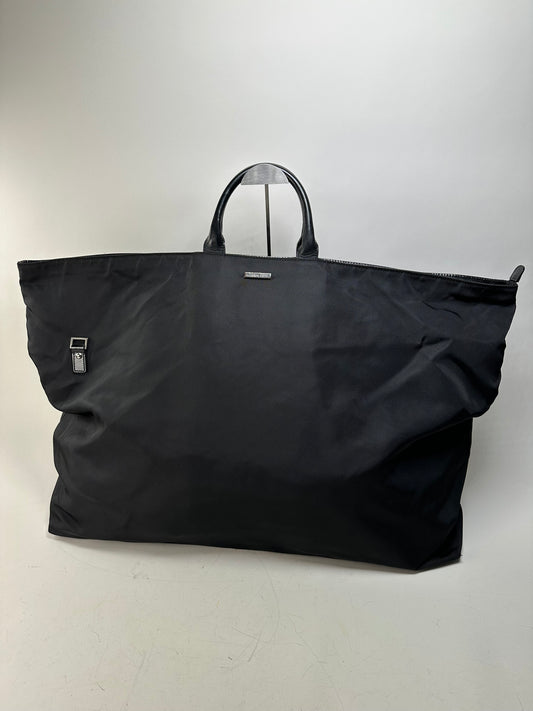 Vintage Gucci Nylon Tote Bag Black Silver