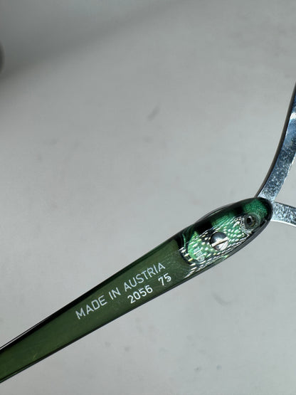 Vintage Dior Sunglasses Black Blue Silver