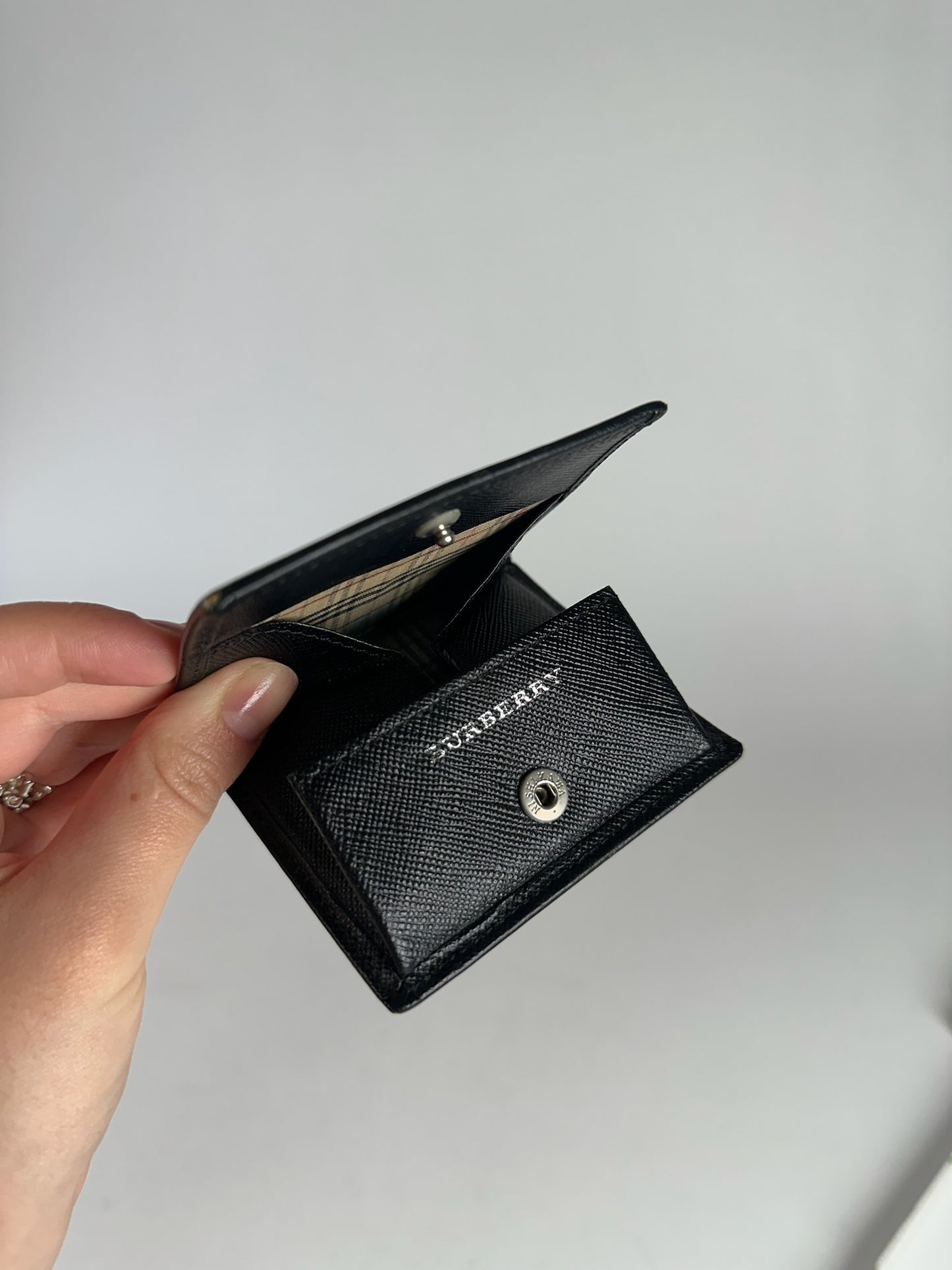 Vintage Burberry Leather Purse black