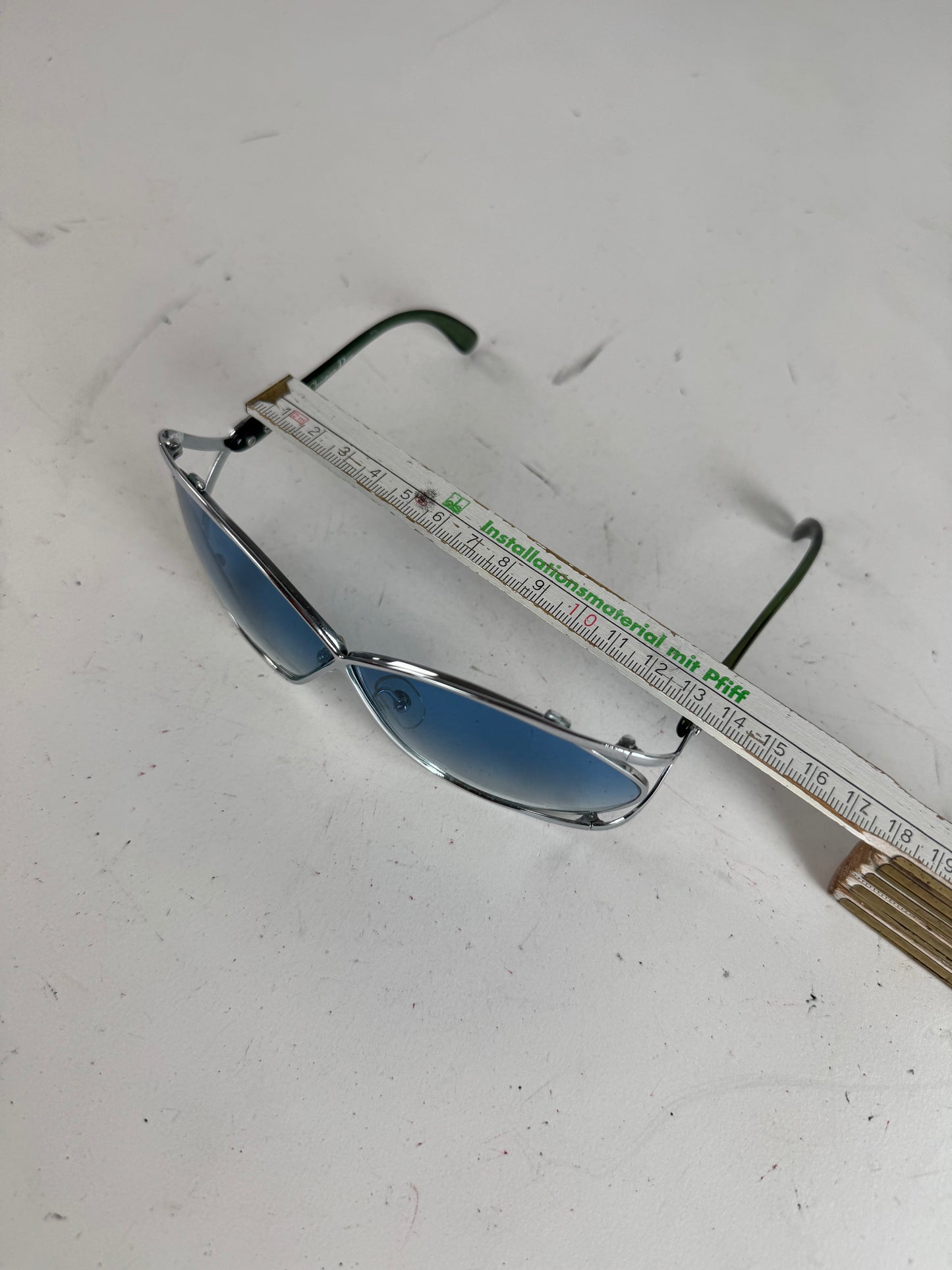 Vintage Dior Sunglasses Black Blue Silver