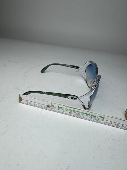 Vintage Dior Sunglasses Black Blue Silver
