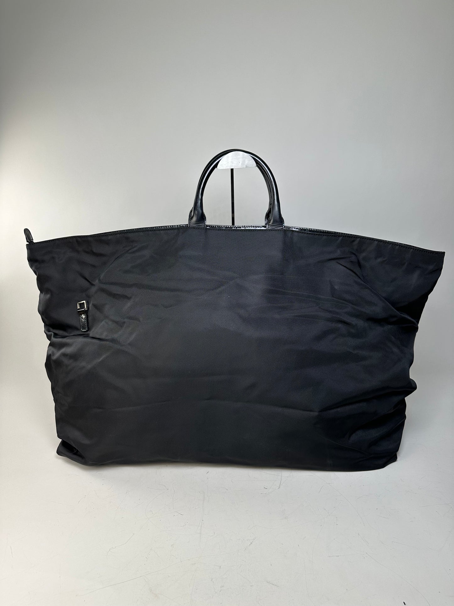 Vintage Gucci Nylon Tote Bag Black Silver