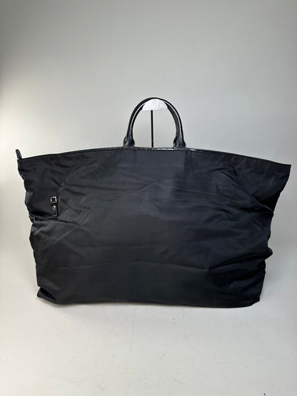 Vintage Gucci Nylon Tote Bag Black Silver
