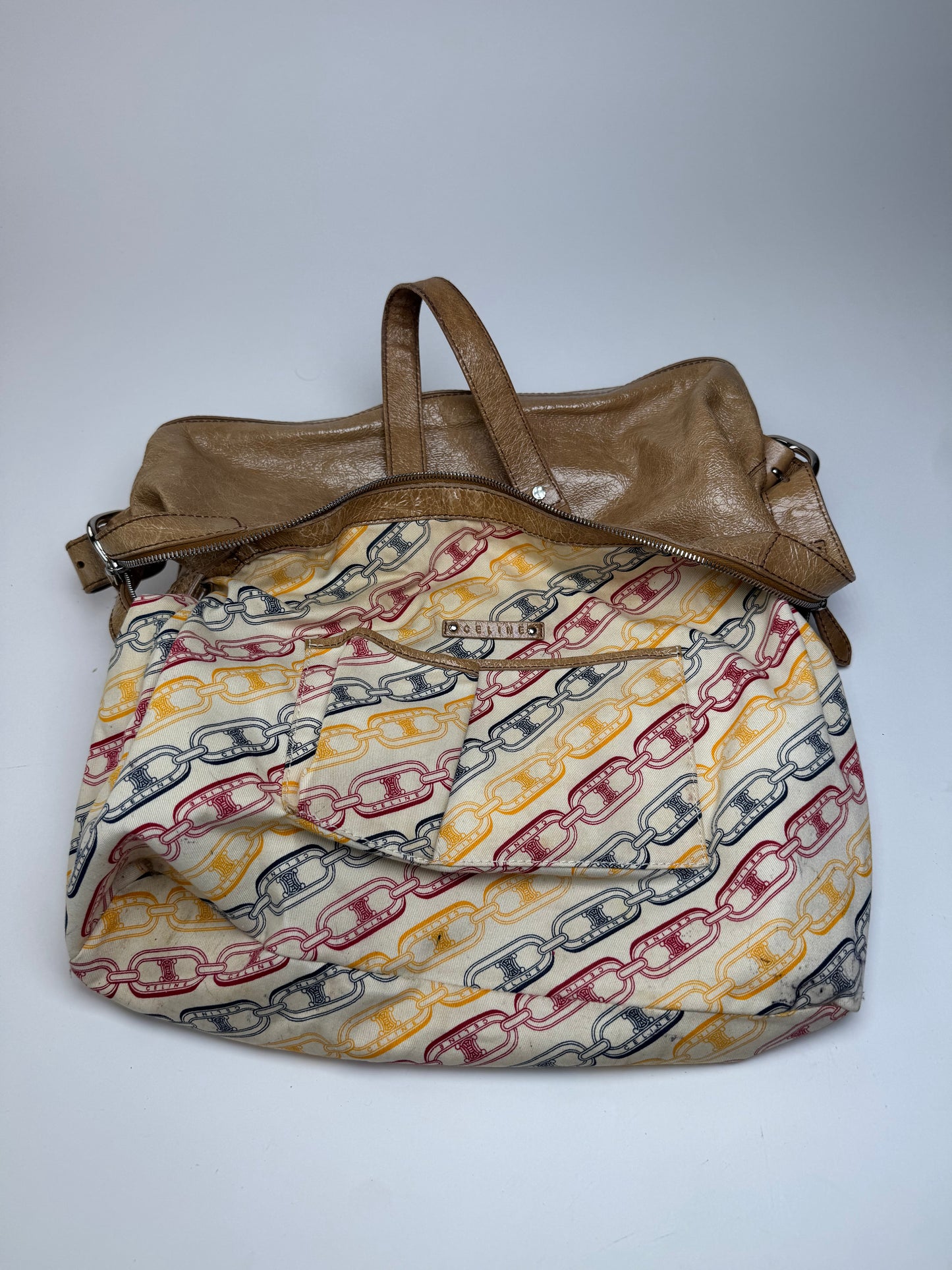 Vintage Celine Paris Leather Handbag Brown