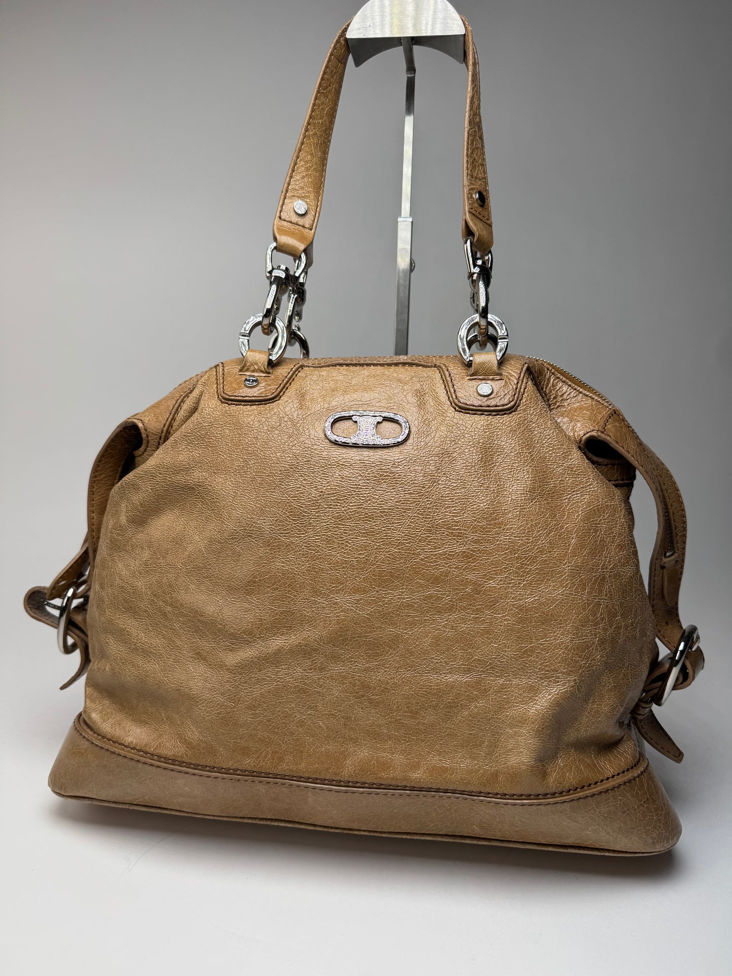 Vintage Celine Paris Leather Handbag Brown