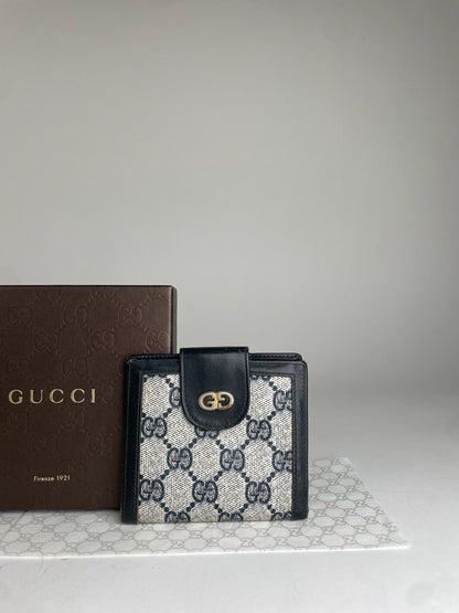 Gucci GG Canvas Cardholder Blue/Beige