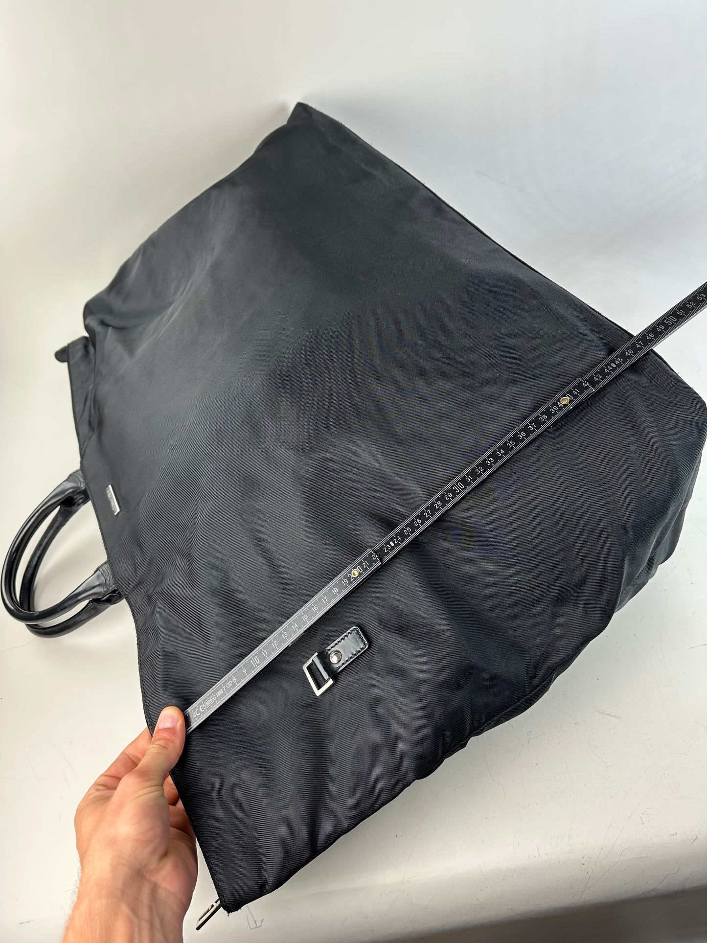 Vintage Gucci Nylon Tote Bag Black Silver