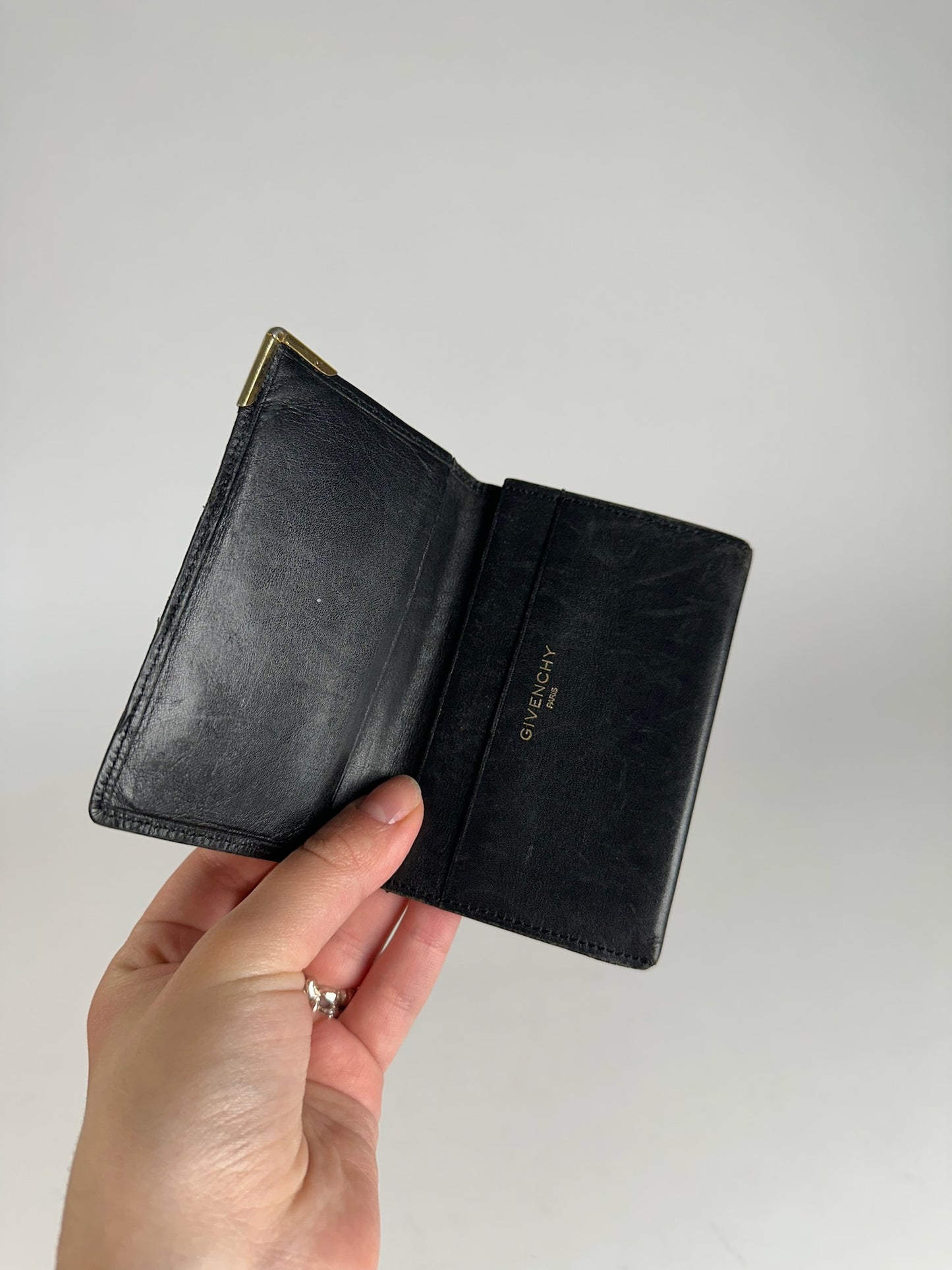 Vintage Givenchy Leather Card Holder black