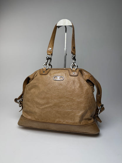 Vintage Celine Paris Leather Handbag Brown