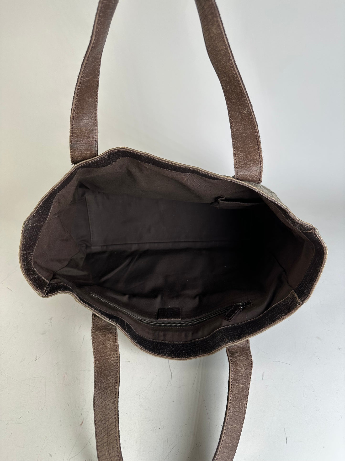 Vintage Gucci GG Supreme Tote Bag Beige Brown