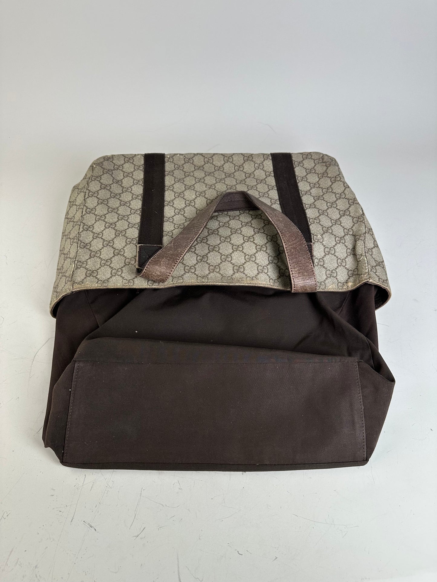 Vintage Gucci GG Supreme Tote Bag Beige Brown