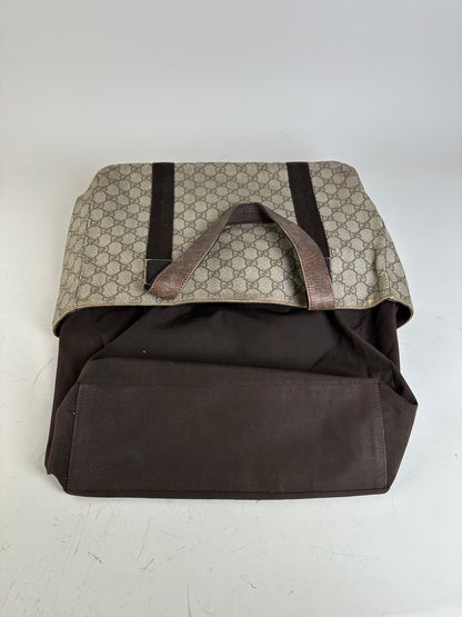 Vintage Gucci GG Supreme Tote Bag Beige Brown