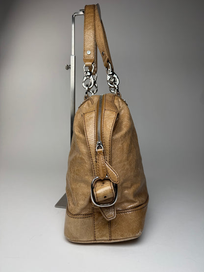 Vintage Celine Paris Leather Handbag Brown