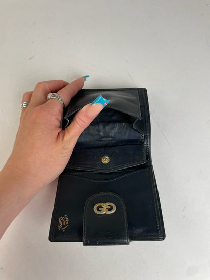 Gucci GG Canvas Cardholder Blue/Beige