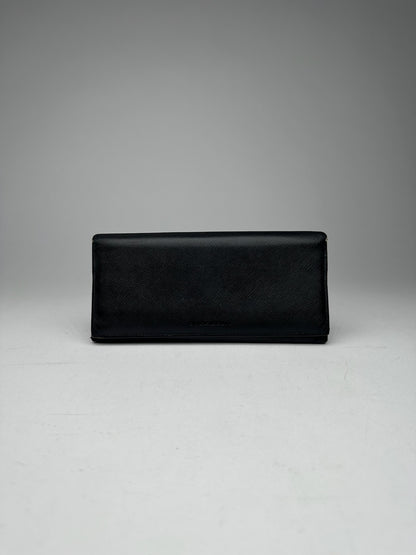 Vintage Burberry Leather ID holder black