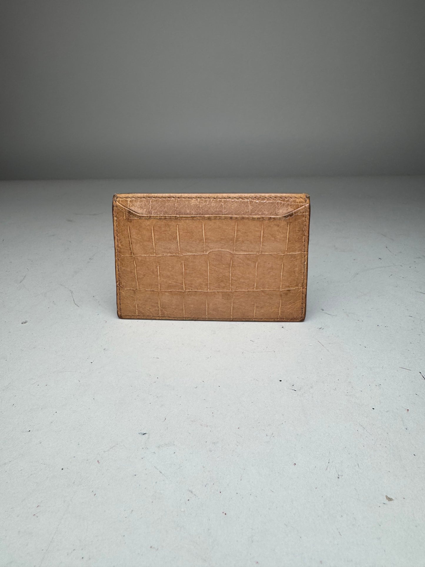 Vintage Miu Miu Leather Card Holder Brown