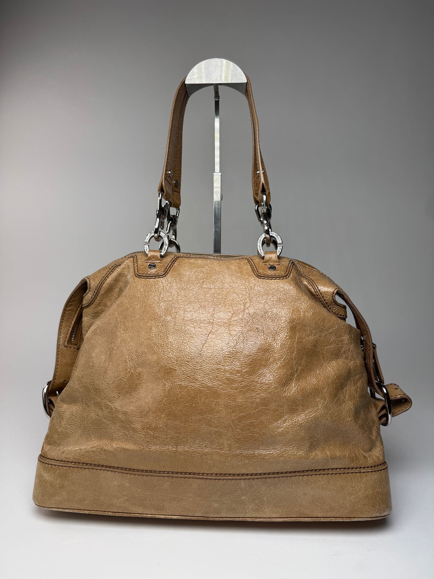 Vintage Celine Paris Leather Handbag Brown