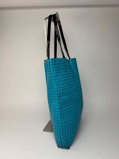 Sac fourre-tout vintage Pleats Please Issey Miyake bleu noir