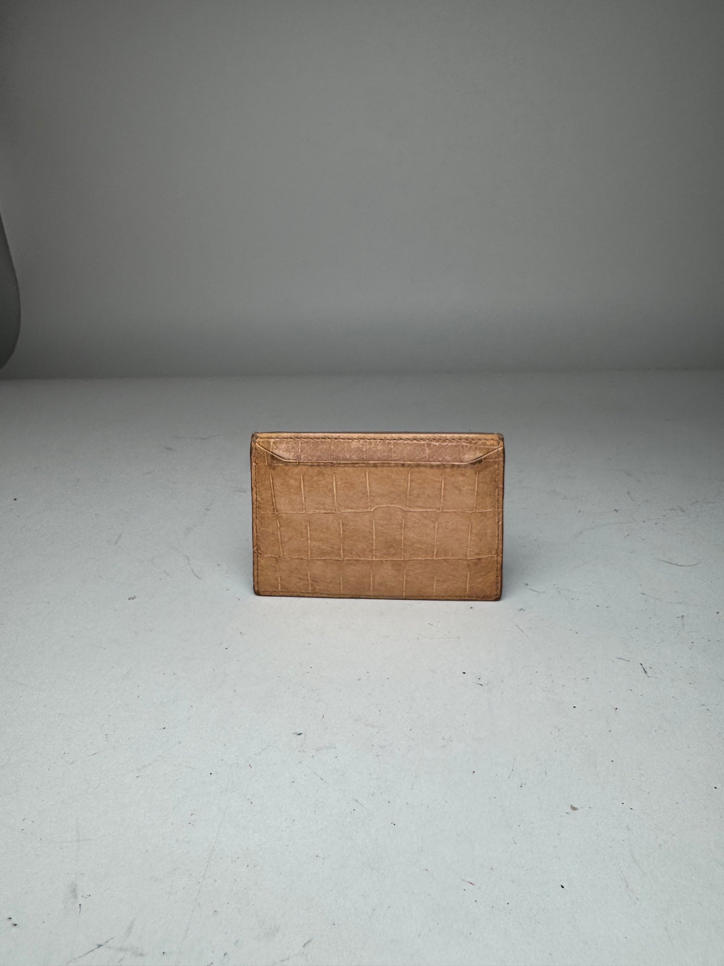 Vintage Miu Miu Leather Card Holder Brown